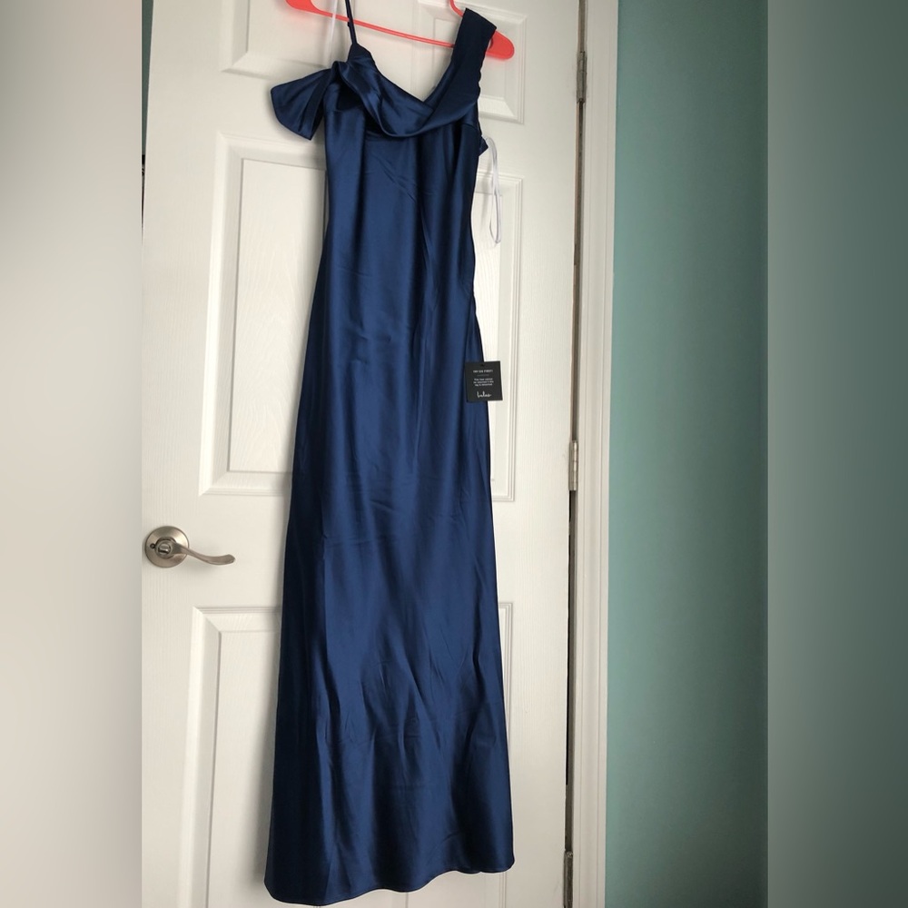 Lulus Elevated Romance Asymmetrical Slip Dress